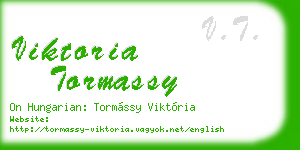 viktoria tormassy business card