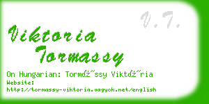 viktoria tormassy business card